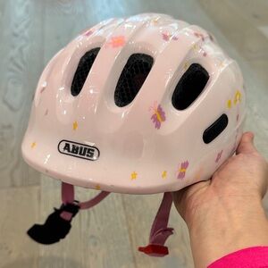 Pink ABUS Butterfly Toddler Kids Helmet 45-50cm